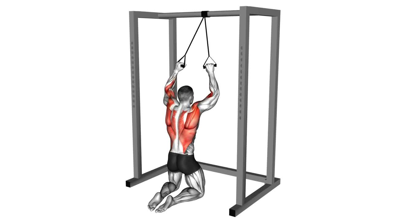 Resistance Band Lat Pulldown form demonstration