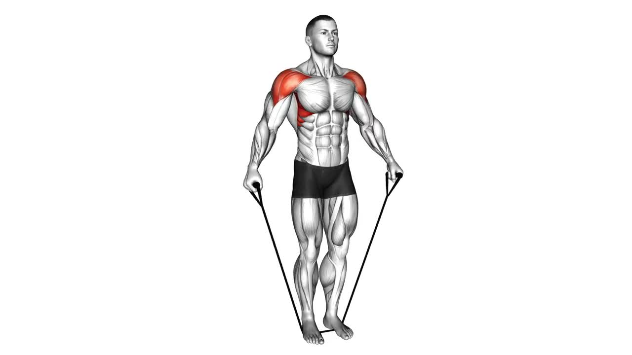 Resistance Band Lateral Raise form demonstration