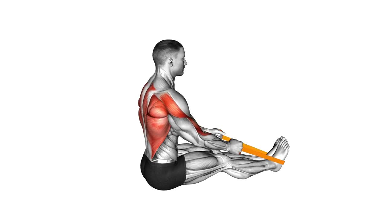 Resistance Band Row form demonstration