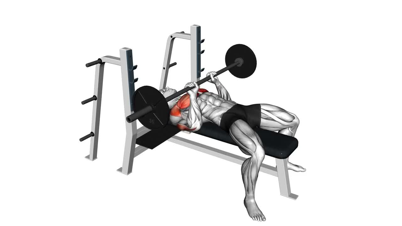 Barbell Close Grip Bench Press form demonstration