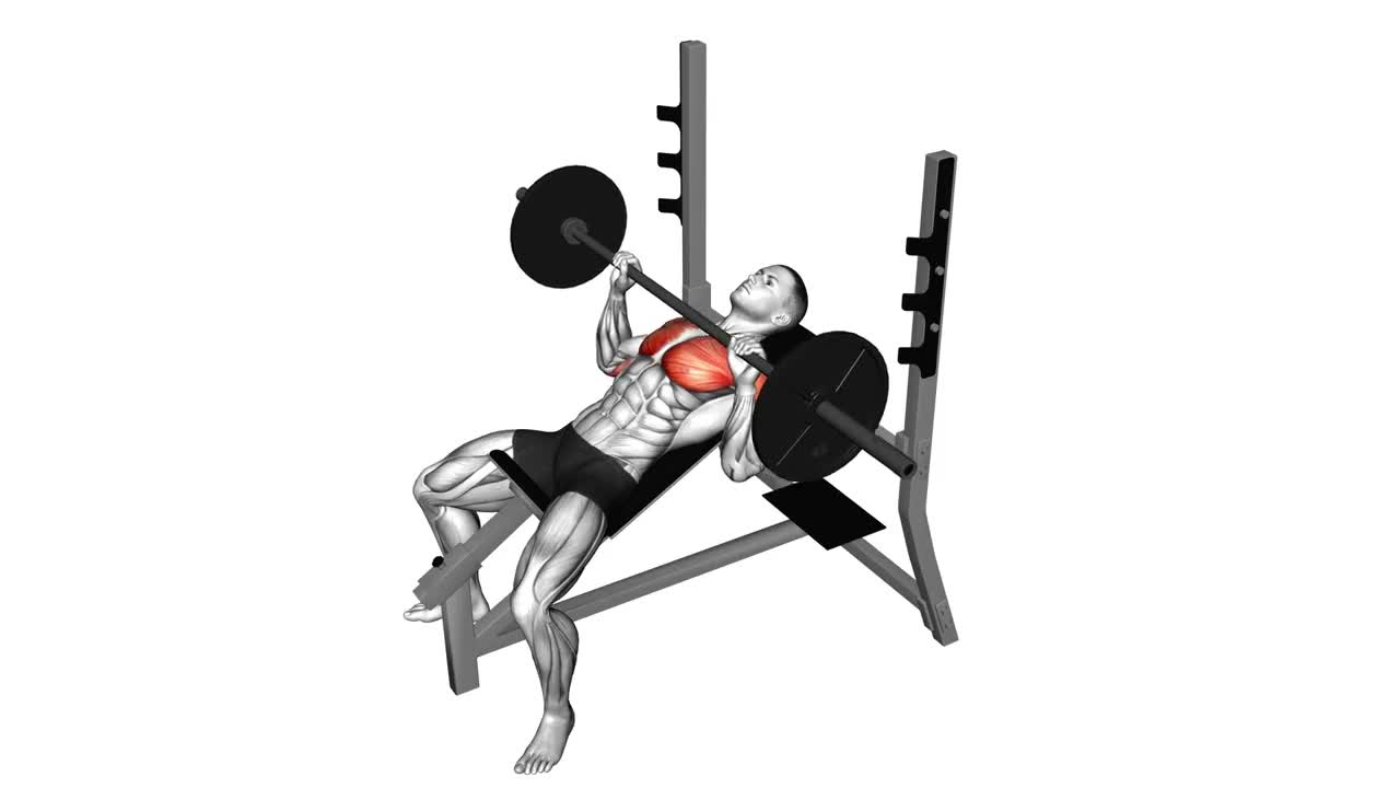 Barbell Incline Bench Press form demonstration