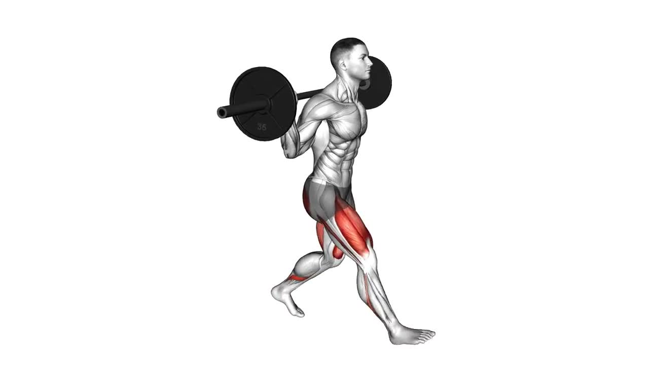 Barbell Reverse Lunge form demonstration