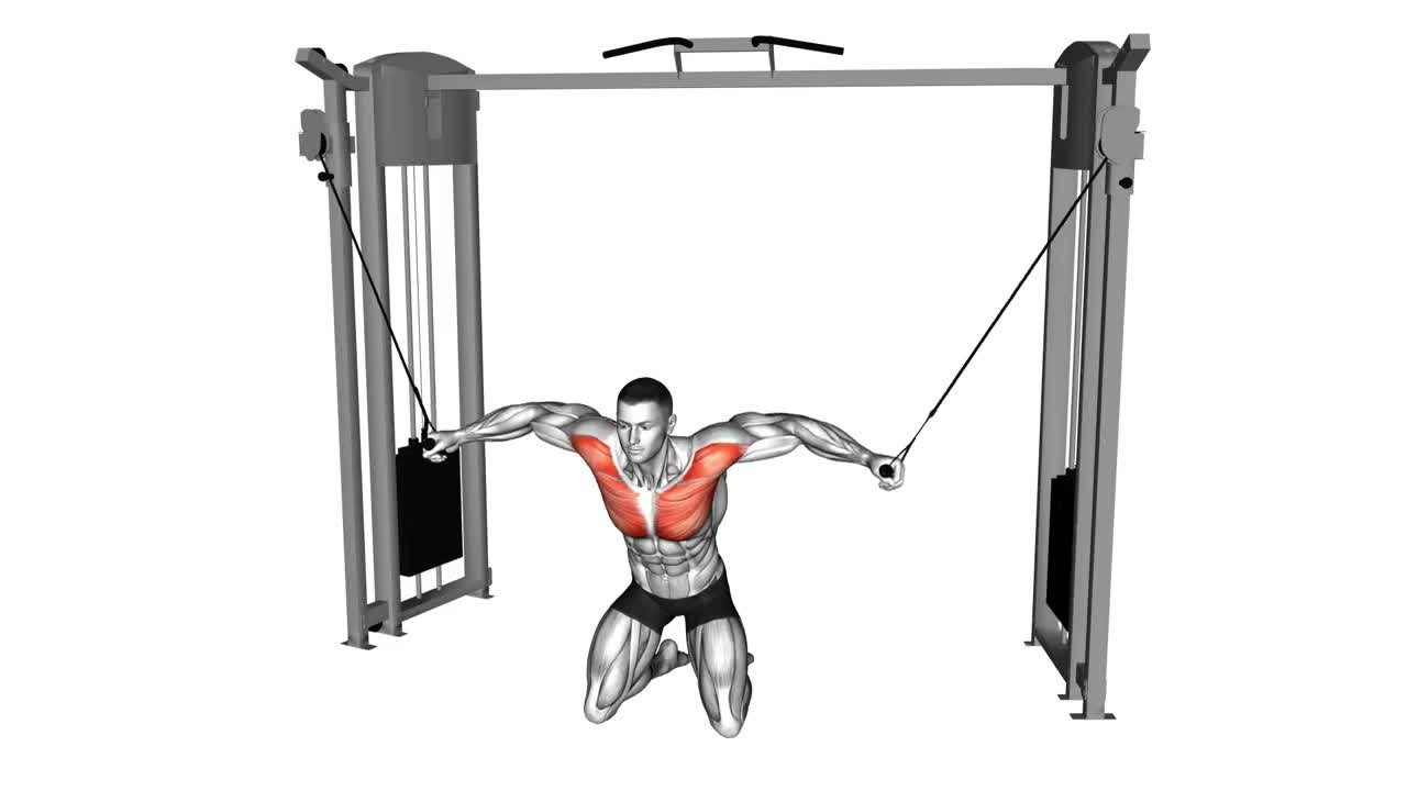 Cable Fly High to Low form demonstration