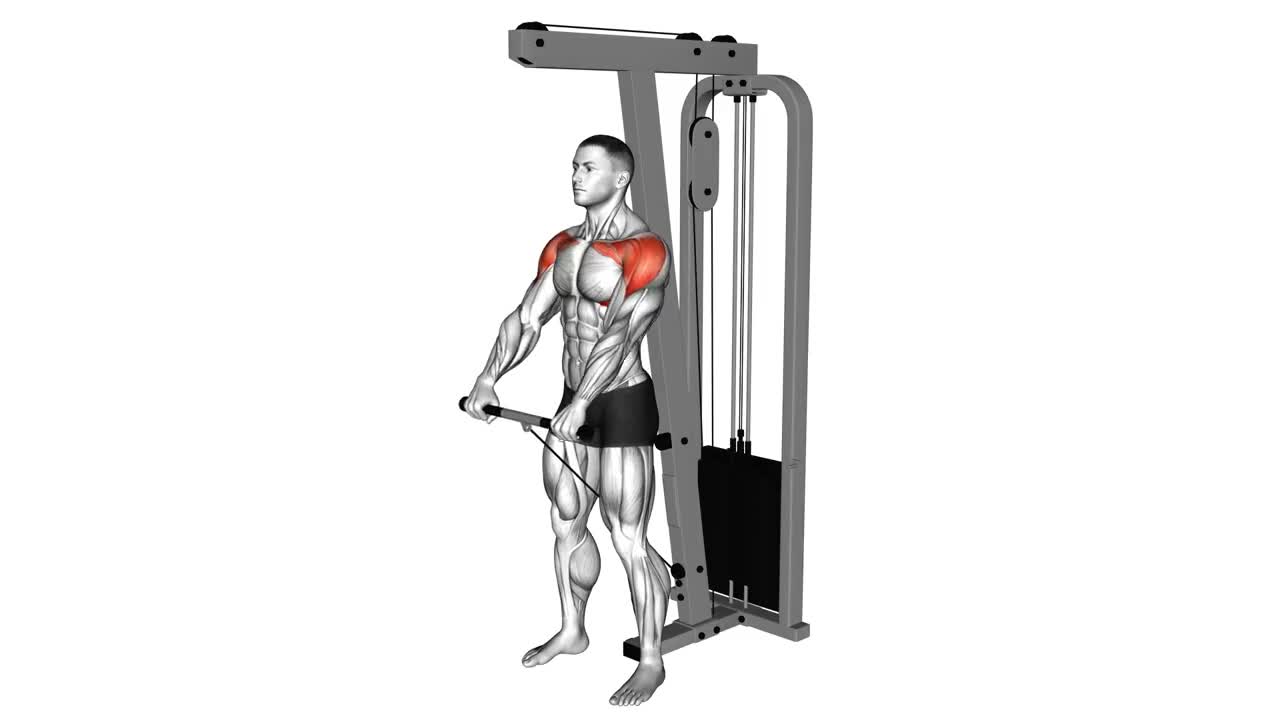 Cable Front Raise form demonstration