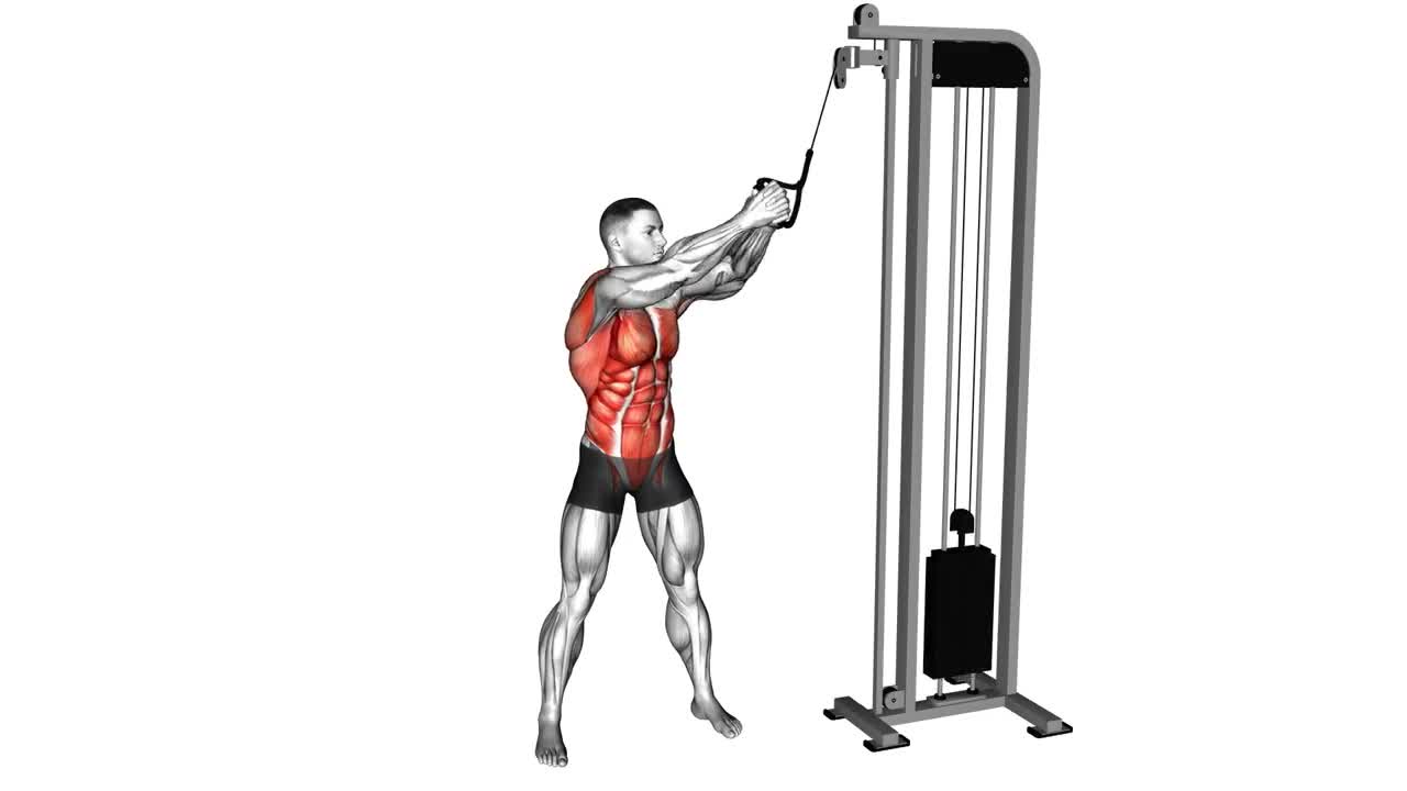 Cable Woodchop High to Low form demonstration