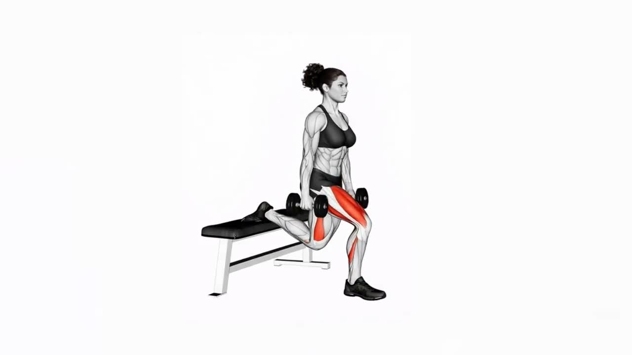 Dumbbell Bulgarian Split Squat form demonstration