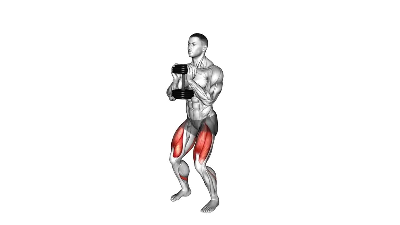 Dumbbell Goblet Squat form demonstration