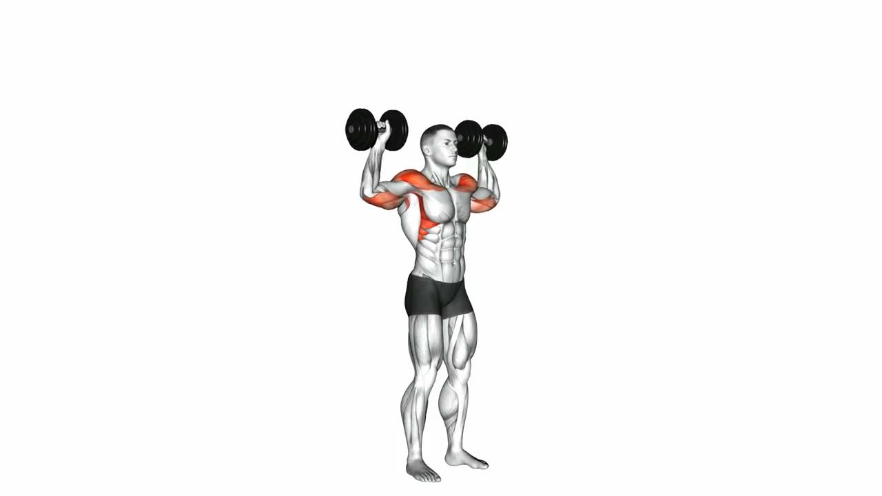 Dumbbell Overhead Press form demonstration