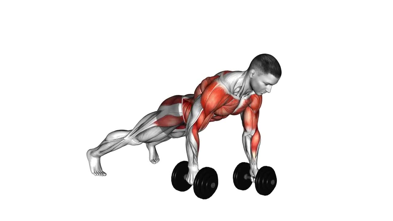 Dumbbell Renegade Row form demonstration