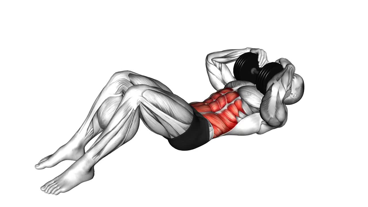 Dumbbell Weighted Crunch form demonstration
