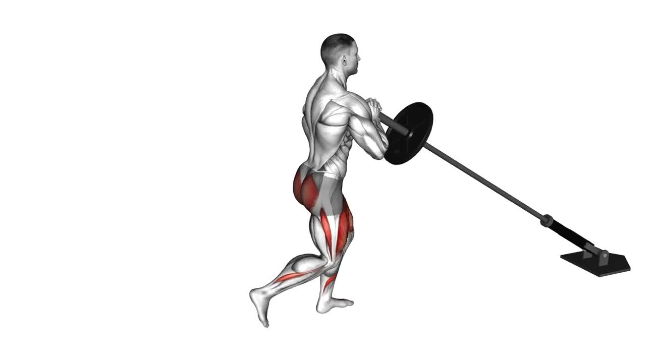 Landmine Reverse Lunge form demonstration
