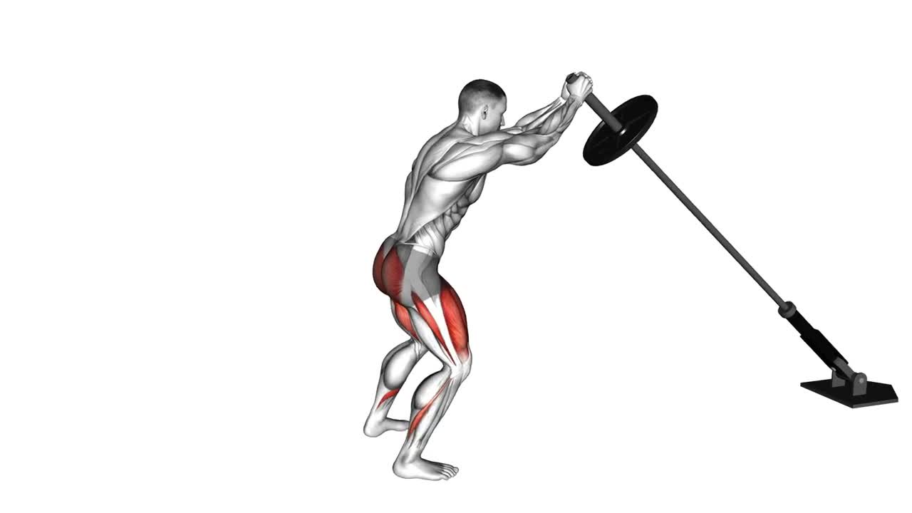 Landmine Squat form demonstration